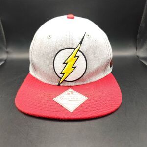 DC Comics The Flash Red‎ Snapback Cap Hat Adjustable Gray Officially Licensed